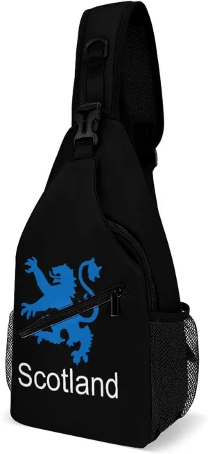 Scotland Lion Crossbody Bag Over Shoulder Sling Backpack Casual Cross Chest Side Pouch 38x20cm