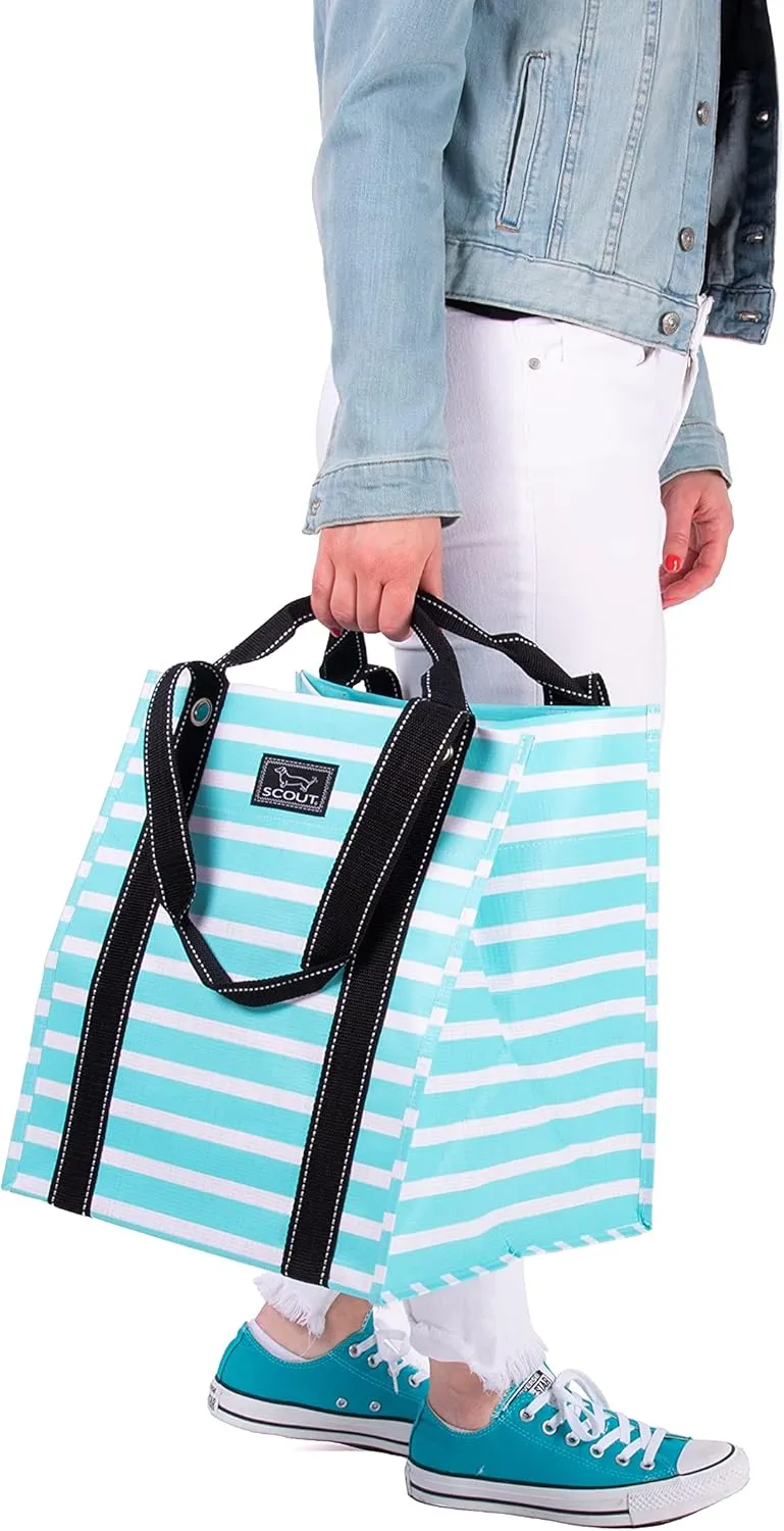 SCOUT Bagette Market Tote, Large Reusable Grocery Bag with Burst-Proof Bottom