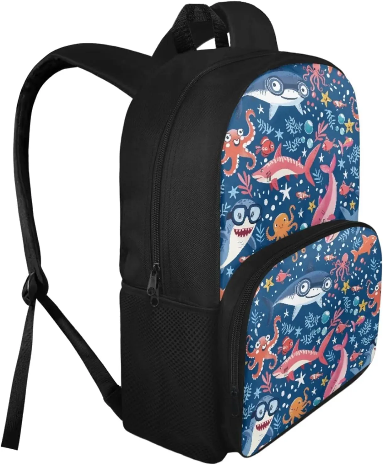 Shark Backpack Lunchbox Combo for Boy 3rd Grade Lightweight Large Tote Bag for School Kids Boys Freezable Lunch Bag for School Picnic Ourdoor