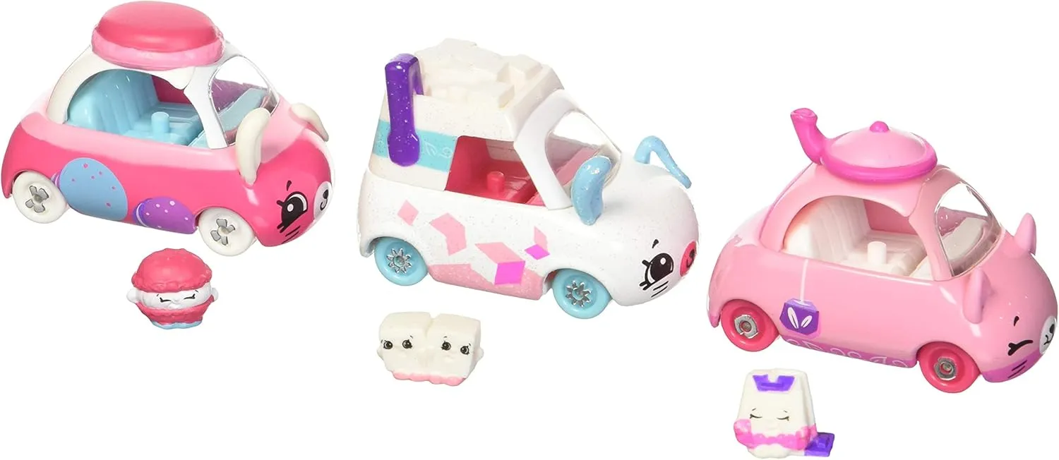 Shopkins Cutie Car S3 3 Pack-Asst 3 Childrens Toy