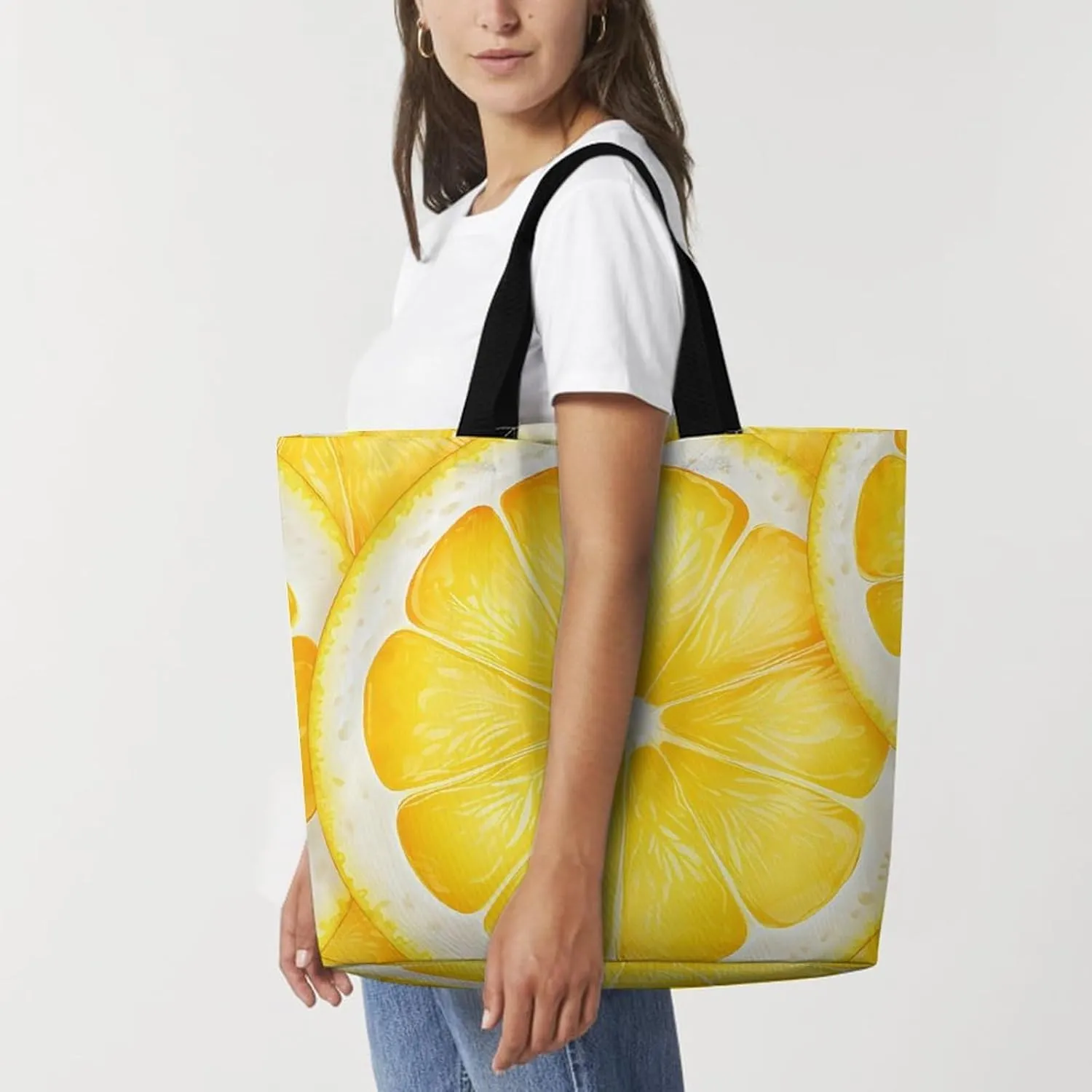 Shopping Bag for Women, Various Fruits Tote Bag, Large Capacity Shoulder Bags for Groceries Travel