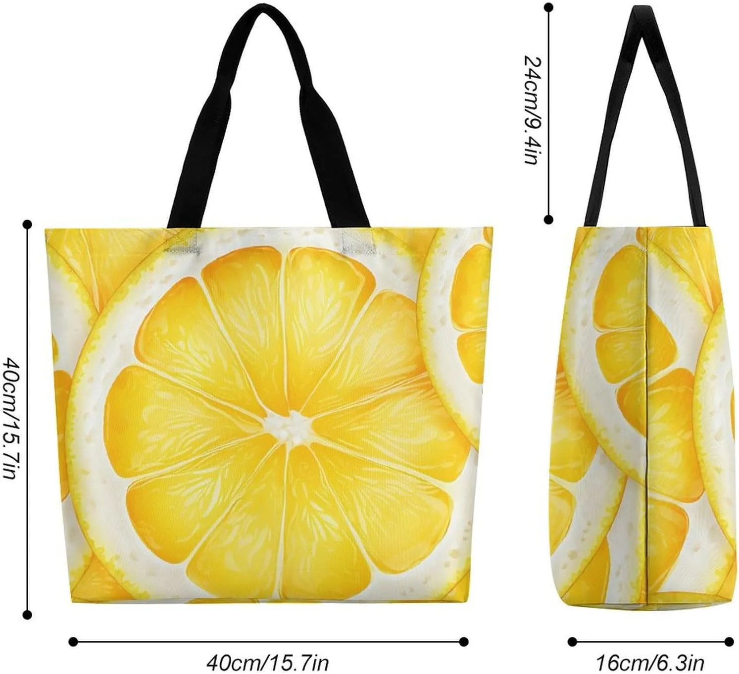 Shopping Bag for Women, Various Fruits Tote Bag, Large Capacity Shoulder Bags for Groceries Travel