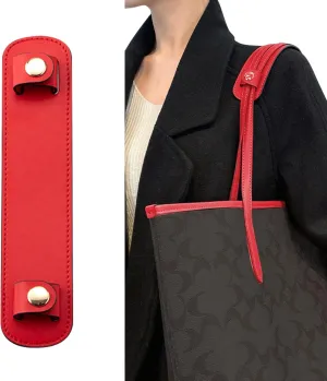 Shoulder Strap Pad Replacement,Microfiber Leather Strap Pads Detachable Cover for Tote Bag(red)