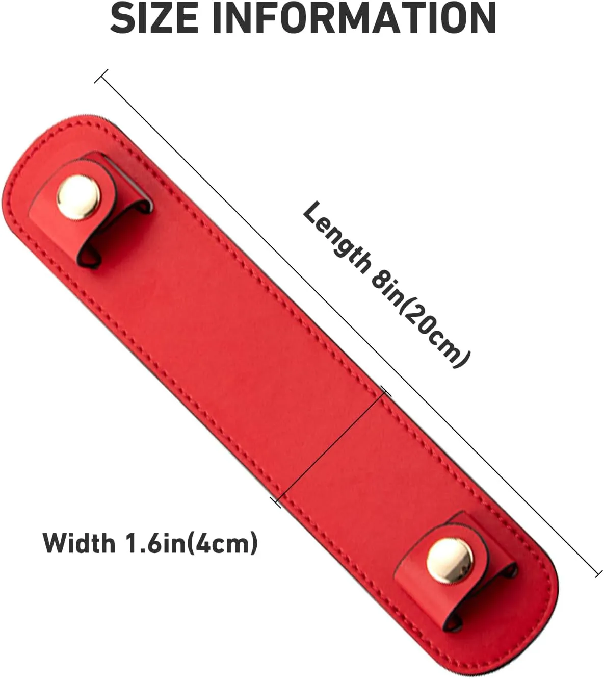 Shoulder Strap Pad Replacement,Microfiber Leather Strap Pads Detachable Cover for Tote Bag(red)