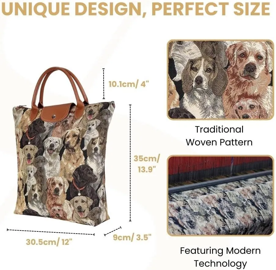 Signare Tapestry Foldable Tote Bag Reusable Shopping Bag Grocery Bag