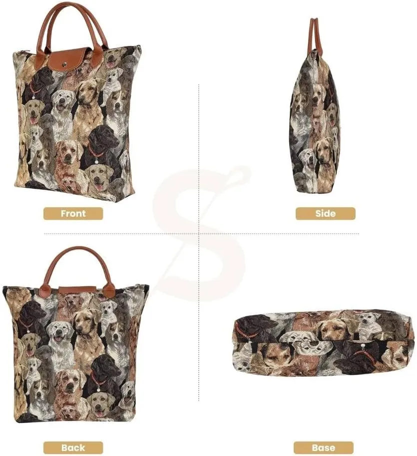 Signare Tapestry Foldable Tote Bag Reusable Shopping Bag Grocery Bag