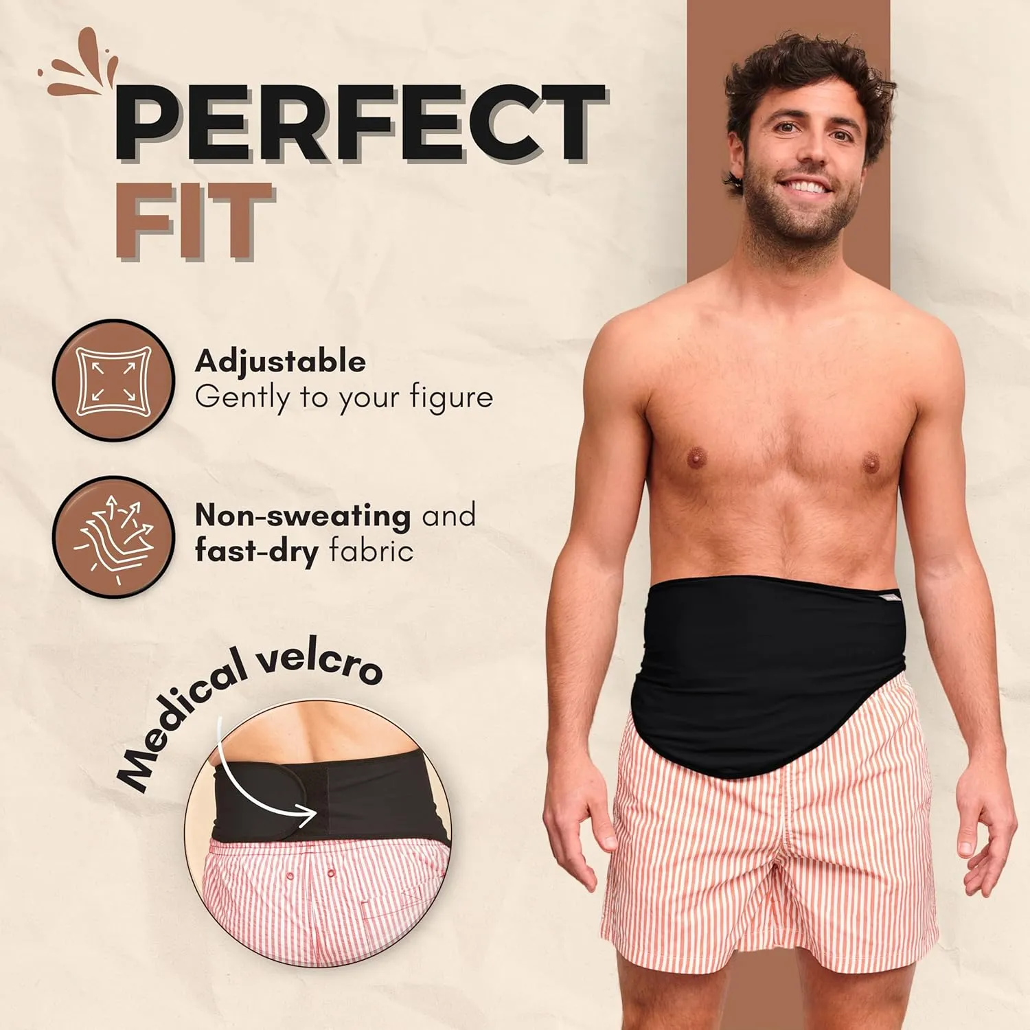 SIIL Ostomy Belt for Men & Women | FSA & FHA Approved | Premium Ostomy Bag Covers | Sports & Swimming | Colostomy Belts, Illeostomy Covers | Ostomy Wrap (Improved Zipper & Velcros) Made in EU