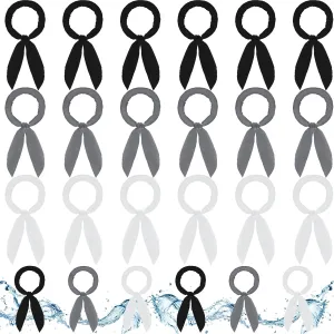 Silkfly 24 Pcs Cooling Neck Wraps Cooling Bandana Headbands Ice Cooler Scarf for Men Women Neck Bandanas for Summer Heat