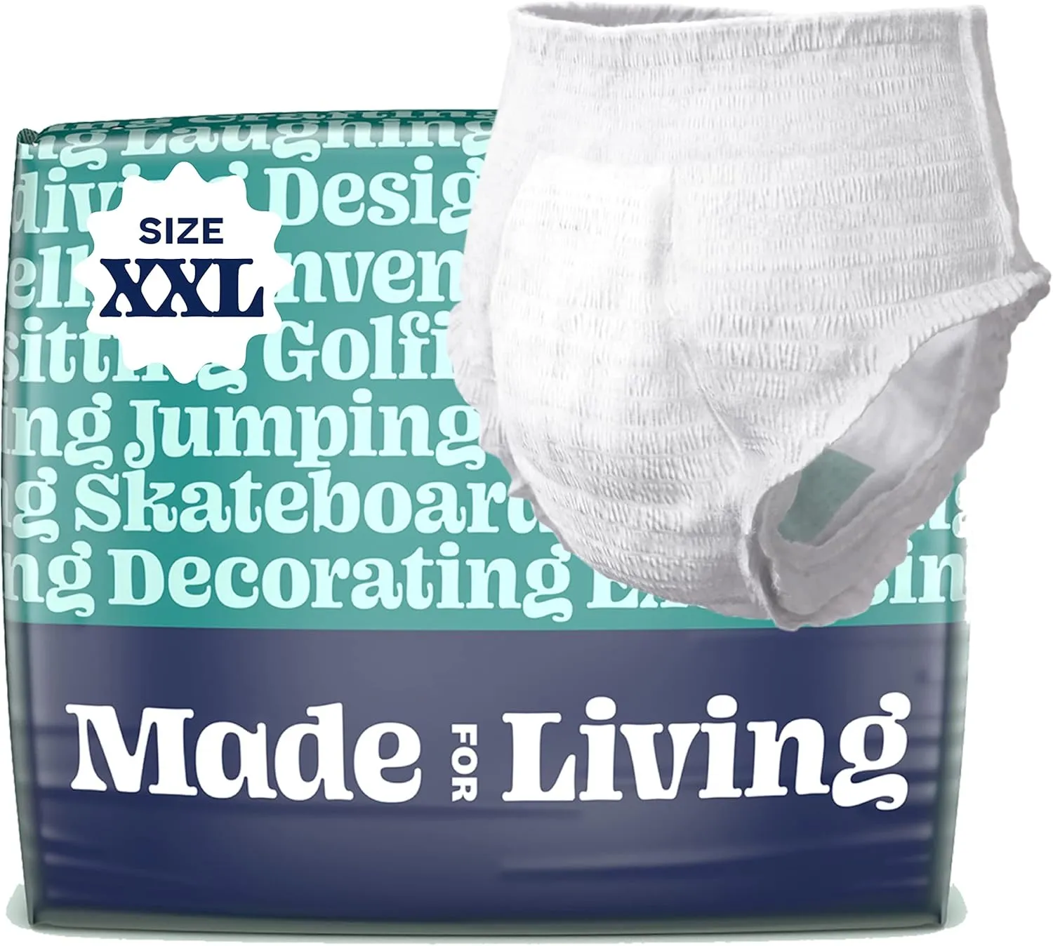 Size XXL (>62"), Incontinence Underwear for Women & Men, Ultimate Absorbency Overnight Adult Pull Ups, Disposable Diapers, Dual Absorbent Core, 20 Count, XX-Large