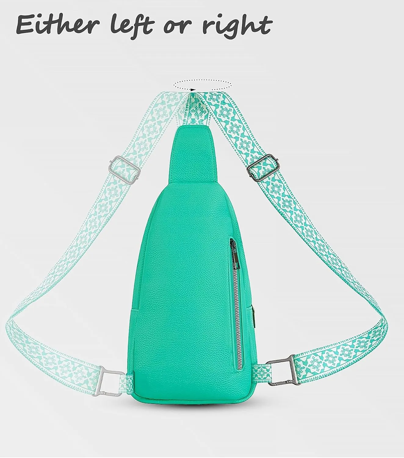 Sling Bag for Women, Leather Crossbody Bag Sling Bag Crossbody Backpack for Travel Sports Running Hiking for Man Woman