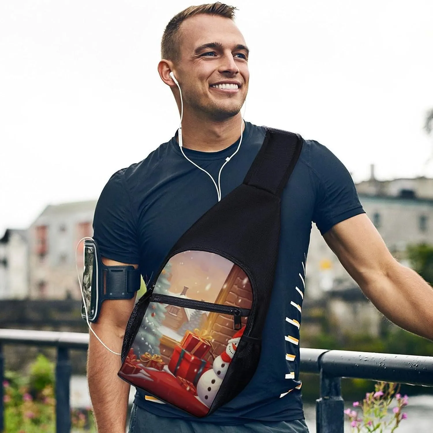 Sling Bag for Women Men Crossbody Bag Chest Bag Lustrous Stone Sling Backpack Fanny Packs Travel Hiking Daypack