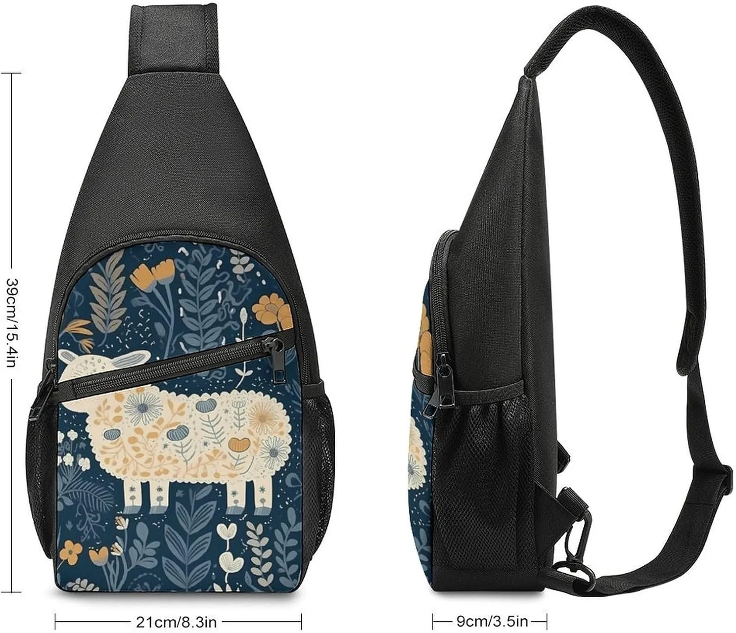 Sling Bag for Women Men Crossbody Bag Chest Bag Saguaros at Sunset Sling Backpack Fanny Packs Travel Hiking Daypack