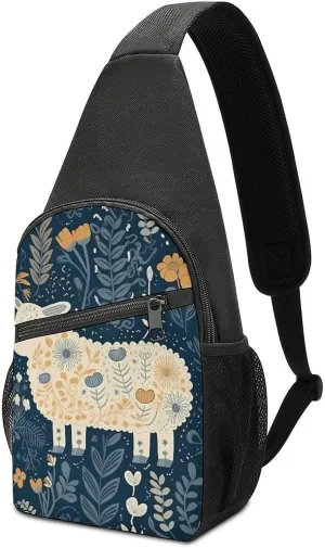 Sling Bag for Women Men Crossbody Bag Chest Bag Saguaros at Sunset Sling Backpack Fanny Packs Travel Hiking Daypack