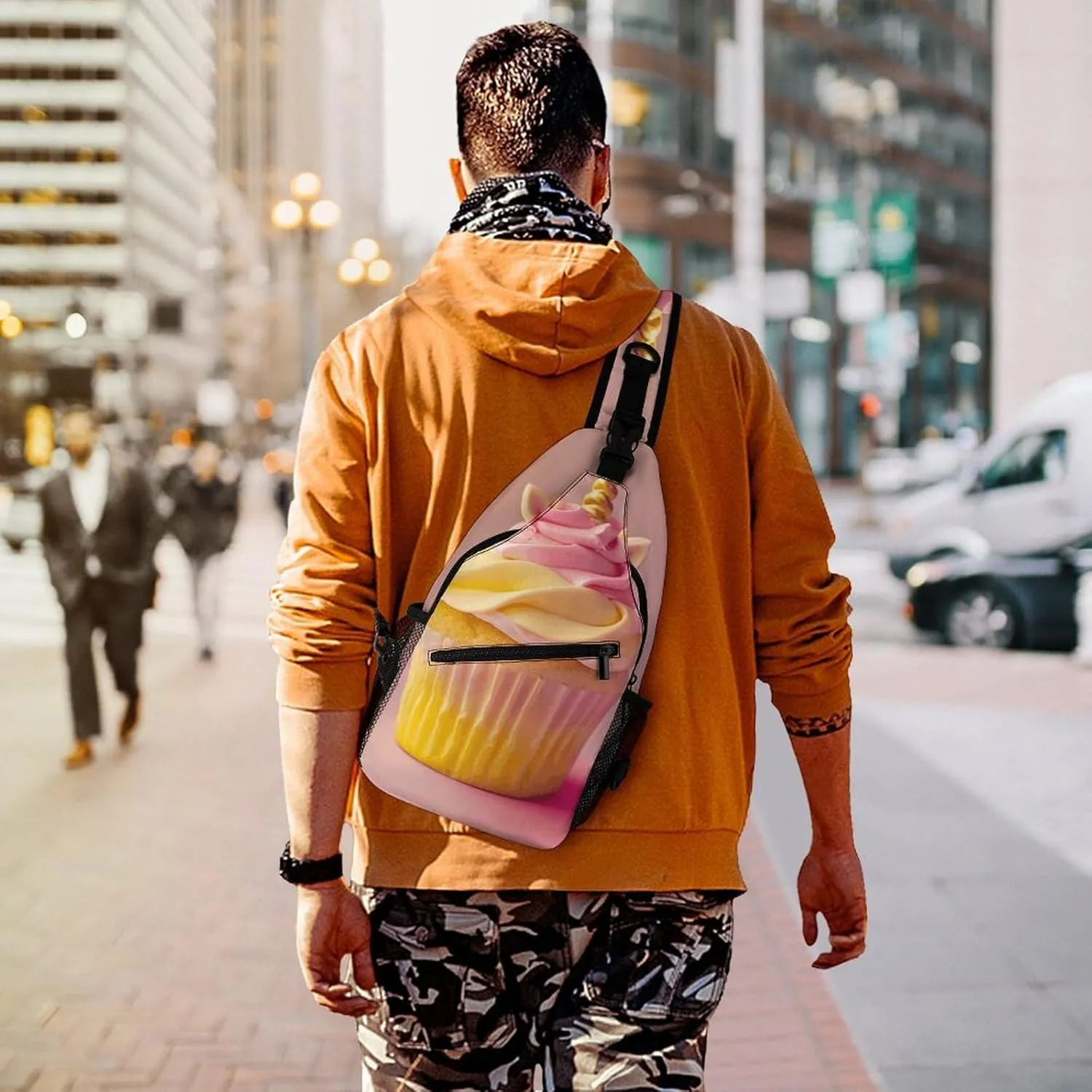 Sling Bags for Women Men Ombre Magic Horse Cake Sling Backpack Adjustable Belt Casual Chest Daypack Bum Bags Fanny Pack for Travel Sports Running Hiking Waist Packs