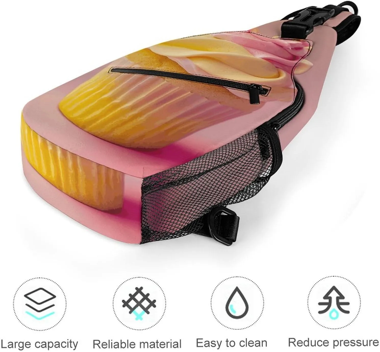 Sling Bags for Women Men Ombre Magic Horse Cake Sling Backpack Adjustable Belt Casual Chest Daypack Bum Bags Fanny Pack for Travel Sports Running Hiking Waist Packs