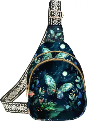 Small Sling Bag for Women Leather Crossbody Bags Sling Backpack for Outdoor Travel