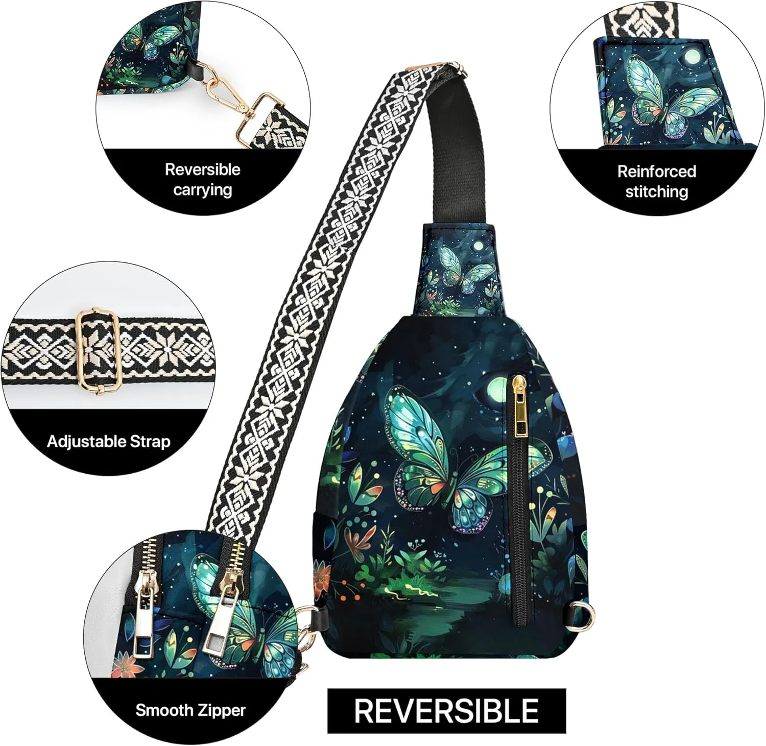 Small Sling Bag for Women Leather Crossbody Bags Sling Backpack for Outdoor Travel