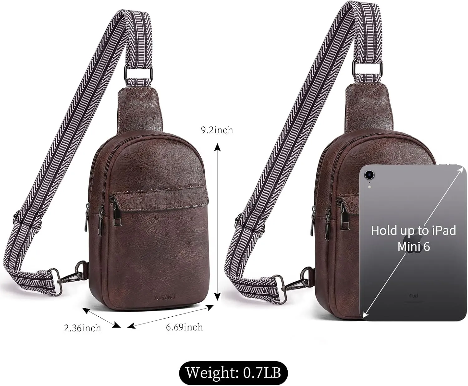 Small Sling Crossbody Bag for Women Trendy,Soft Vegan Leather Cross body Bag Purse Fanny Packs Chest Bag for Traveling