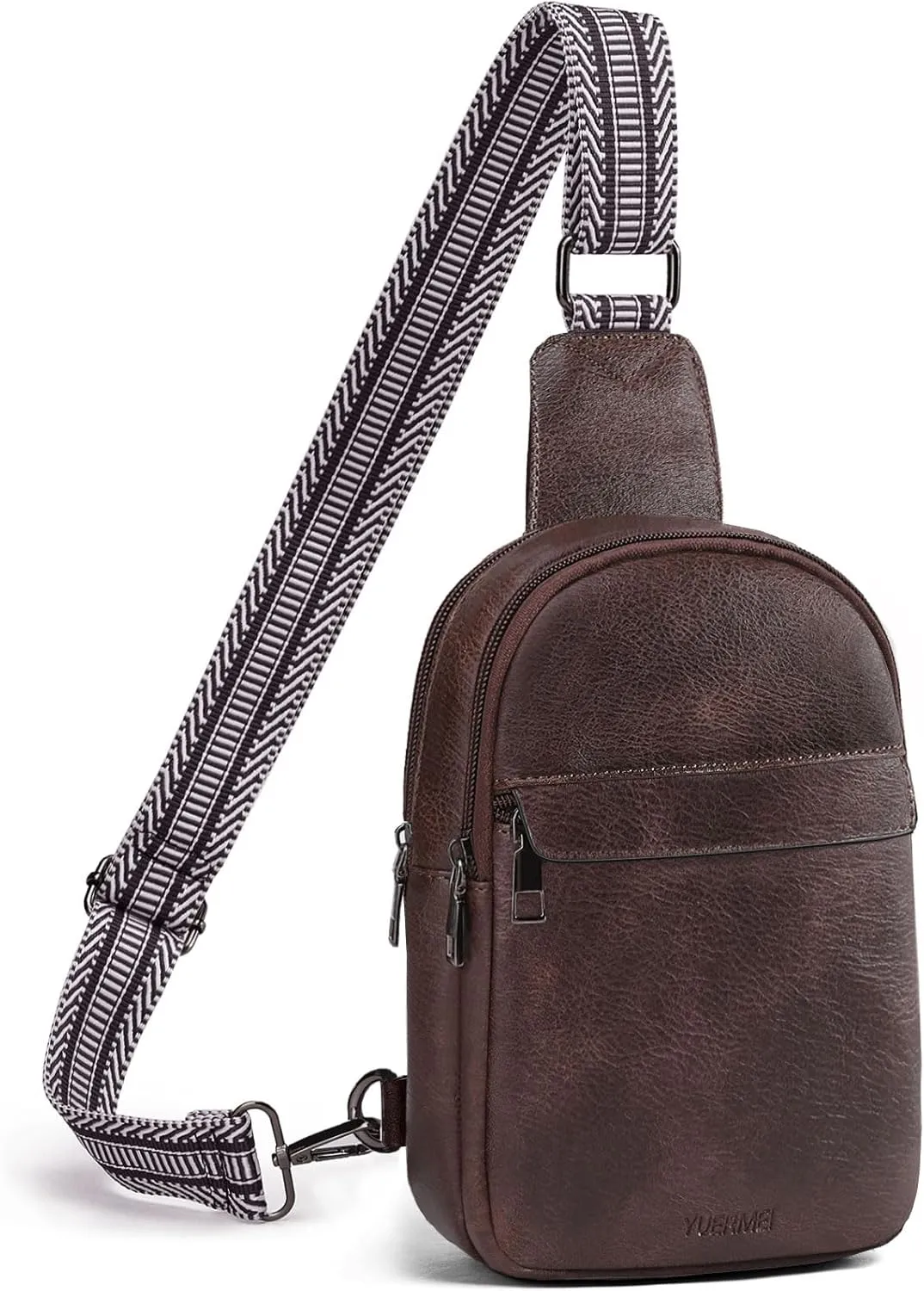 Small Sling Crossbody Bag for Women Trendy,Soft Vegan Leather Cross body Bag Purse Fanny Packs Chest Bag for Traveling