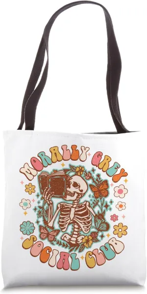 Smut Book Reader Spicy Dark Romance Morally Grey Social Club Tote Bag