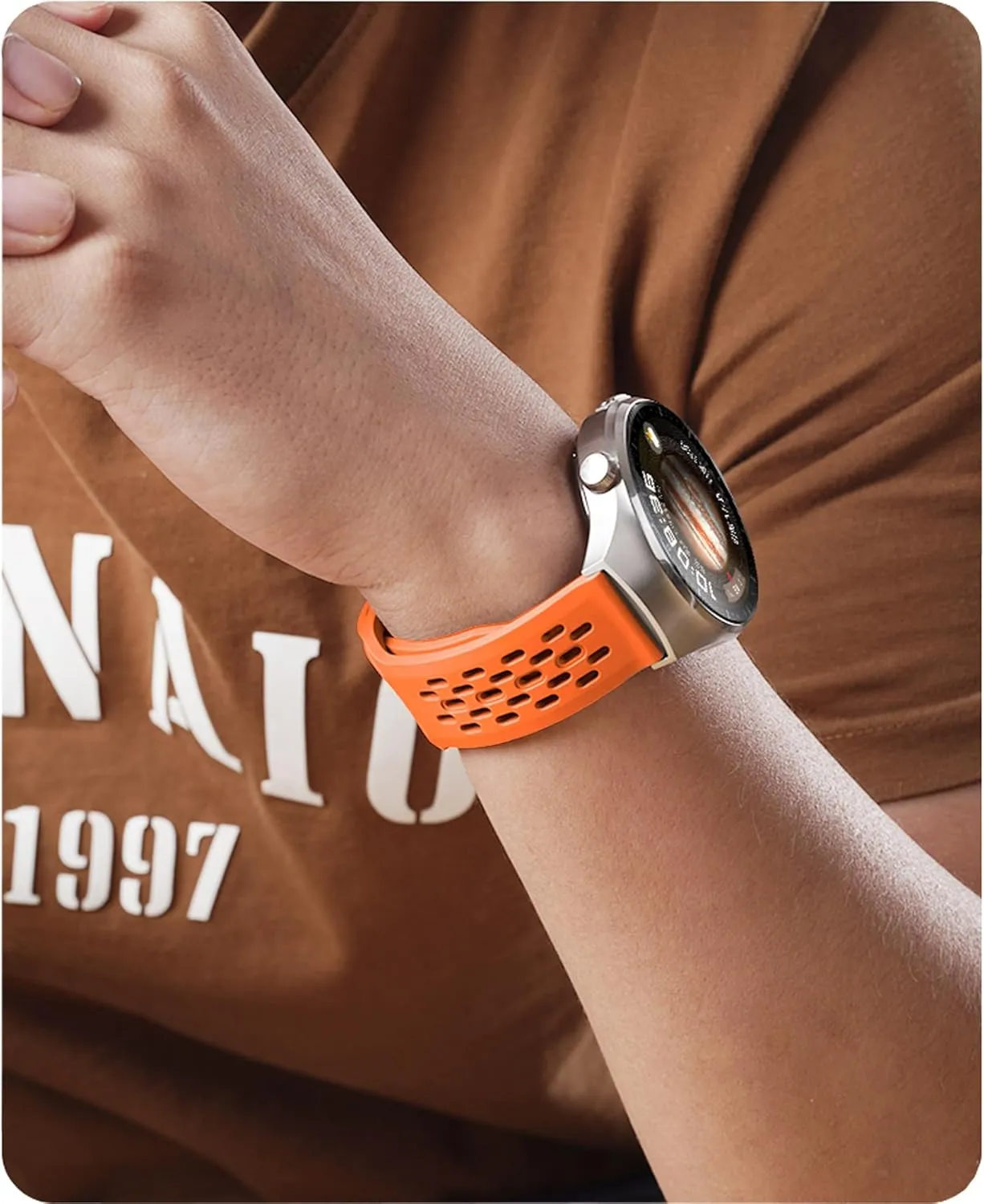 Soft Silicone Watch Bands 22mm 20mm 19mm 18mm, Breathable Sweatproof Sport Watch Straps with Quick Release for Women & Men (2 Packs)