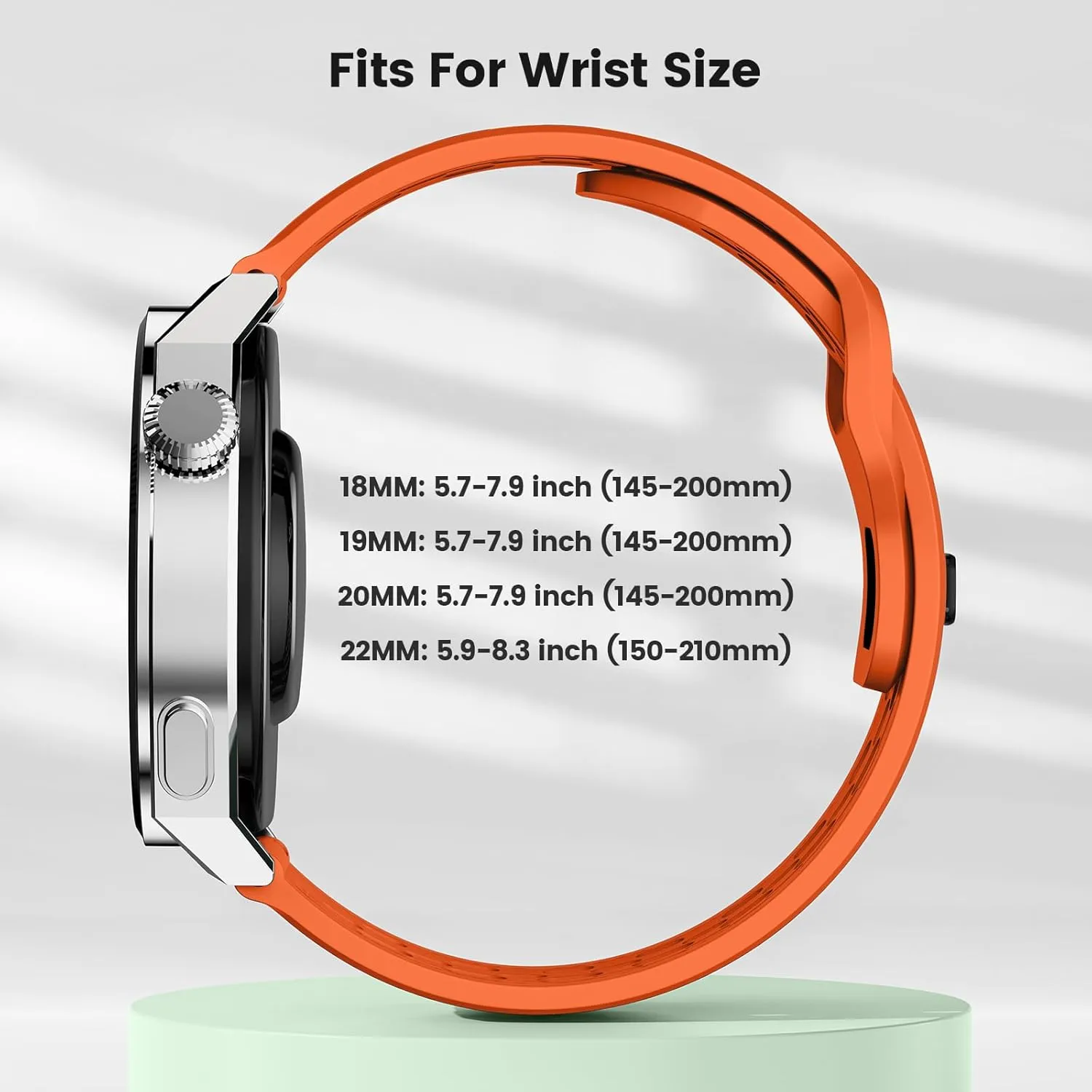 Soft Silicone Watch Bands 22mm 20mm 19mm 18mm, Breathable Sweatproof Sport Watch Straps with Quick Release for Women & Men (2 Packs)