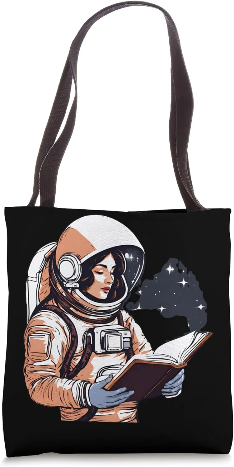 Spacesuit Books in Space - Book Discussion Club Tote Bag