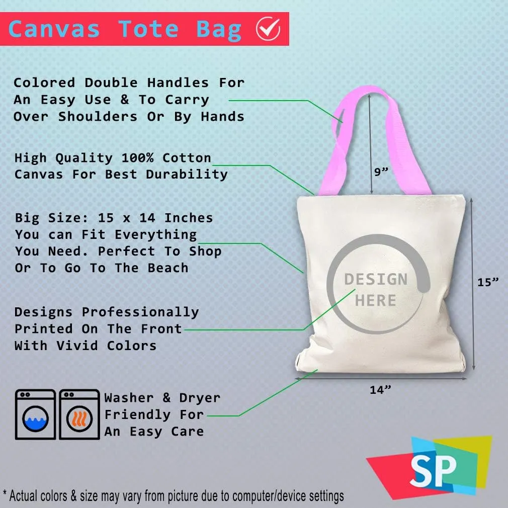Speedy Pros Canvas Tote Bag for Women Back off I Have A Sister and I'M Not Afraid to Use Her