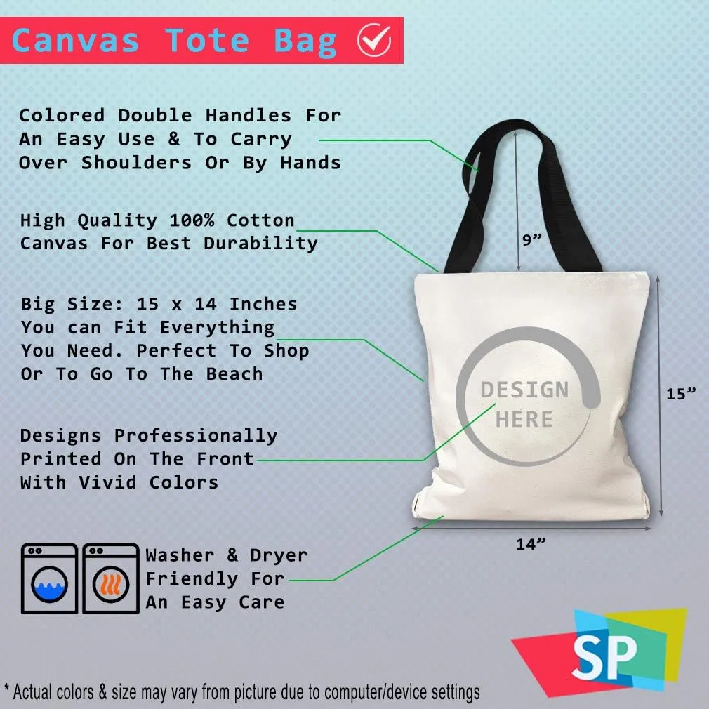 Speedy Pros Canvas Tote Bag for Women For with God Nothing Shall Be Impossible Christ Jesus Beach Bags for Women