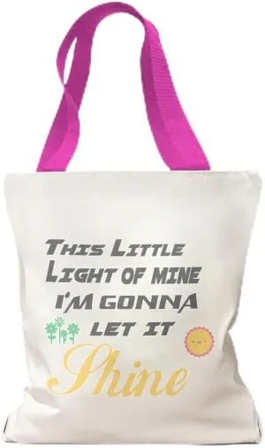 Speedy Pros Canvas Tote Bag for Women This Little Light of Mine I'M Gonna Let It Shine Inspiration