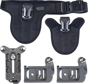 Spider Holster – SpiderPro Mirrorless Dual Camera System v2 for Carrying Two Professional Cameras and Heavy Gear Featuring Belt with Built-in Self-Locking Camera Holsters for Quick-Draw Camera Access