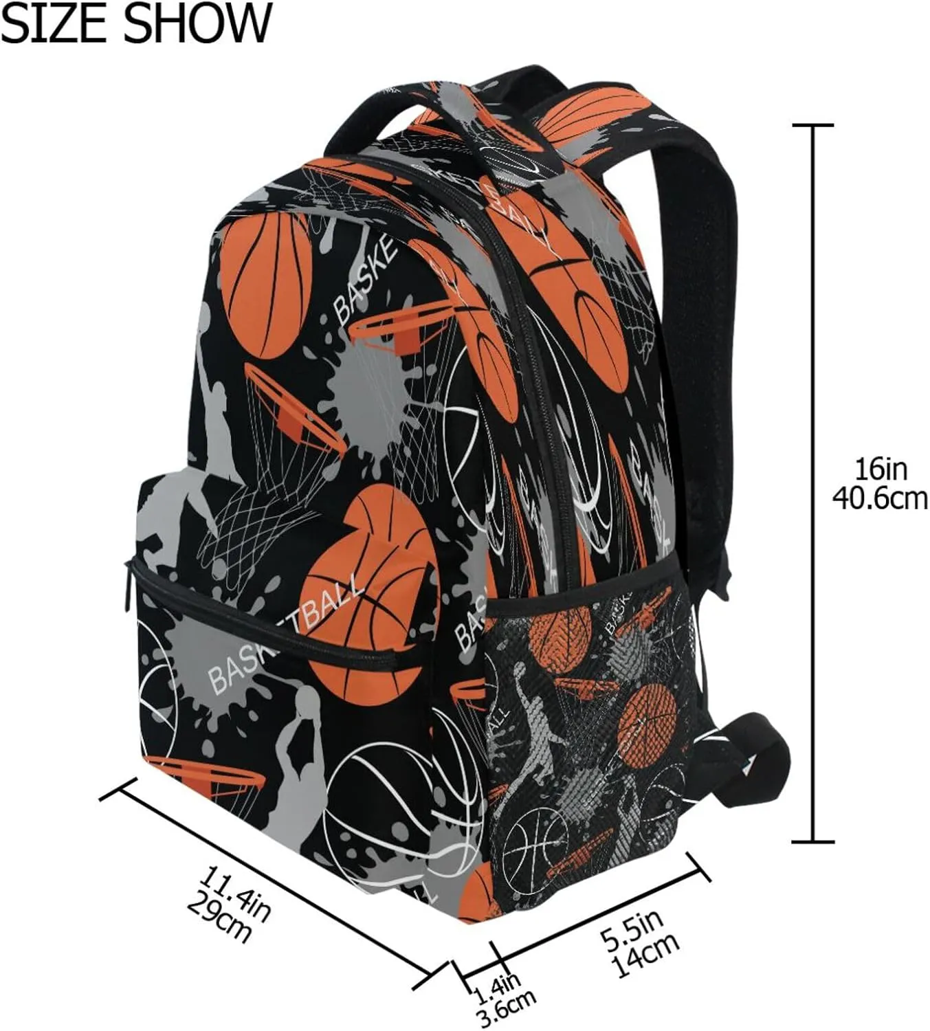 Sports Football Basketball Kids Backpack Boys Girls Bookbag Schoolbag Travel Laptop Daypack Preschool Kindergarten Elementary School Student Book Bag for Junior High Primary