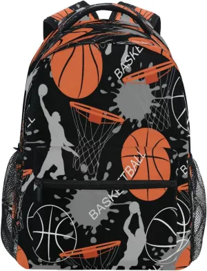 Sports Football Basketball Kids Backpack Boys Girls Bookbag Schoolbag Travel Laptop Daypack Preschool Kindergarten Elementary School Student Book Bag for Junior High Primary