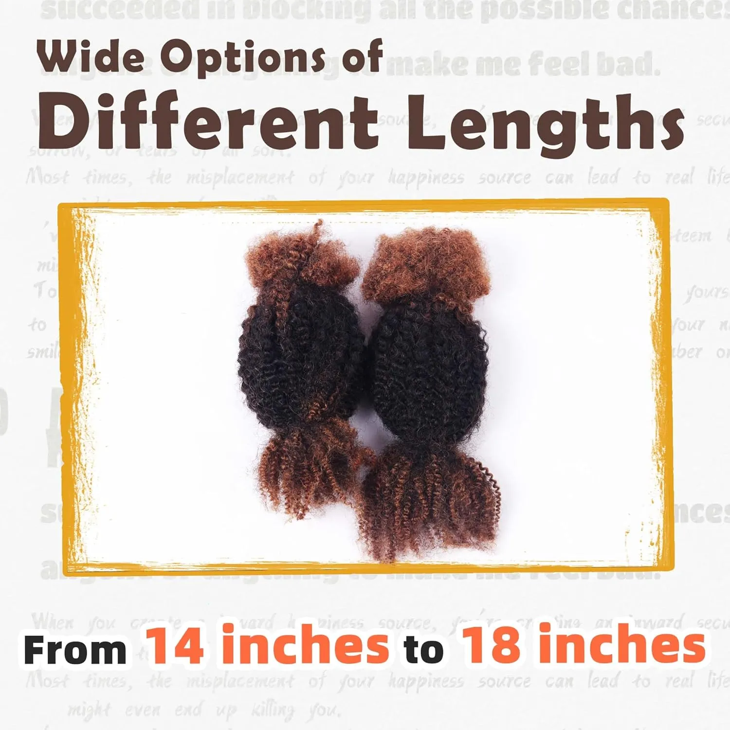 Spring Twist Bulk Human Hair for Crochet, Spring Twists, Passion Twists, Butterfly Locs and Mini Twists, 100% Afro Kinkys Bulk Human Hair Ombre Color (#30/1b/#30, 50g) (#30/1b/#30, 18 inches)