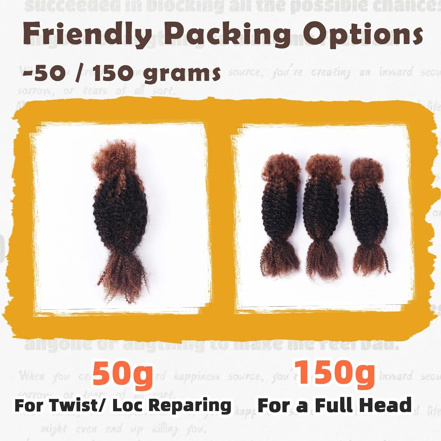 Spring Twist Bulk Human Hair for Crochet, Spring Twists, Passion Twists, Butterfly Locs and Mini Twists, 100% Afro Kinkys Bulk Human Hair Ombre Color (#30/1b/#30, 50g) (#30/1b/#30, 18 inches)