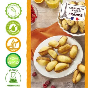 St Michel Traditional Mini Madeleines French Sponge Cakes Made In France, Pack of 4 (2.99oz each) Non-GMO.
