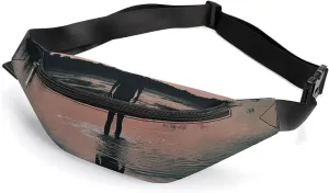 Standing in The Lake Belt Bag with Adjustable Strap, Lightweight Travel Crossbody Bags, Hands-Free Mini Fanny Packs in Running Gym