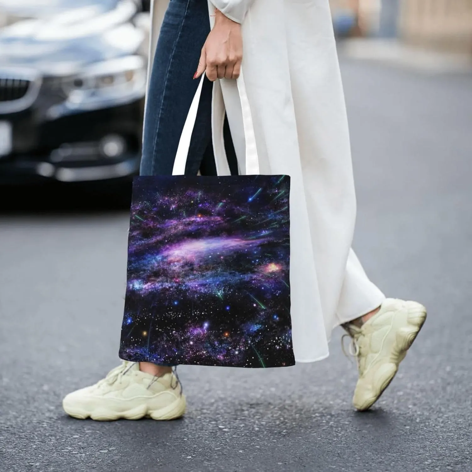 Starry Sky Wallpaper Tote Bag Reusable Shoulder Tote Bag For Women Lady Vacation, Shopping, Work