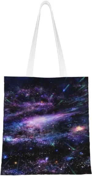 Starry Sky Wallpaper Tote Bag Reusable Shoulder Tote Bag For Women Lady Vacation, Shopping, Work