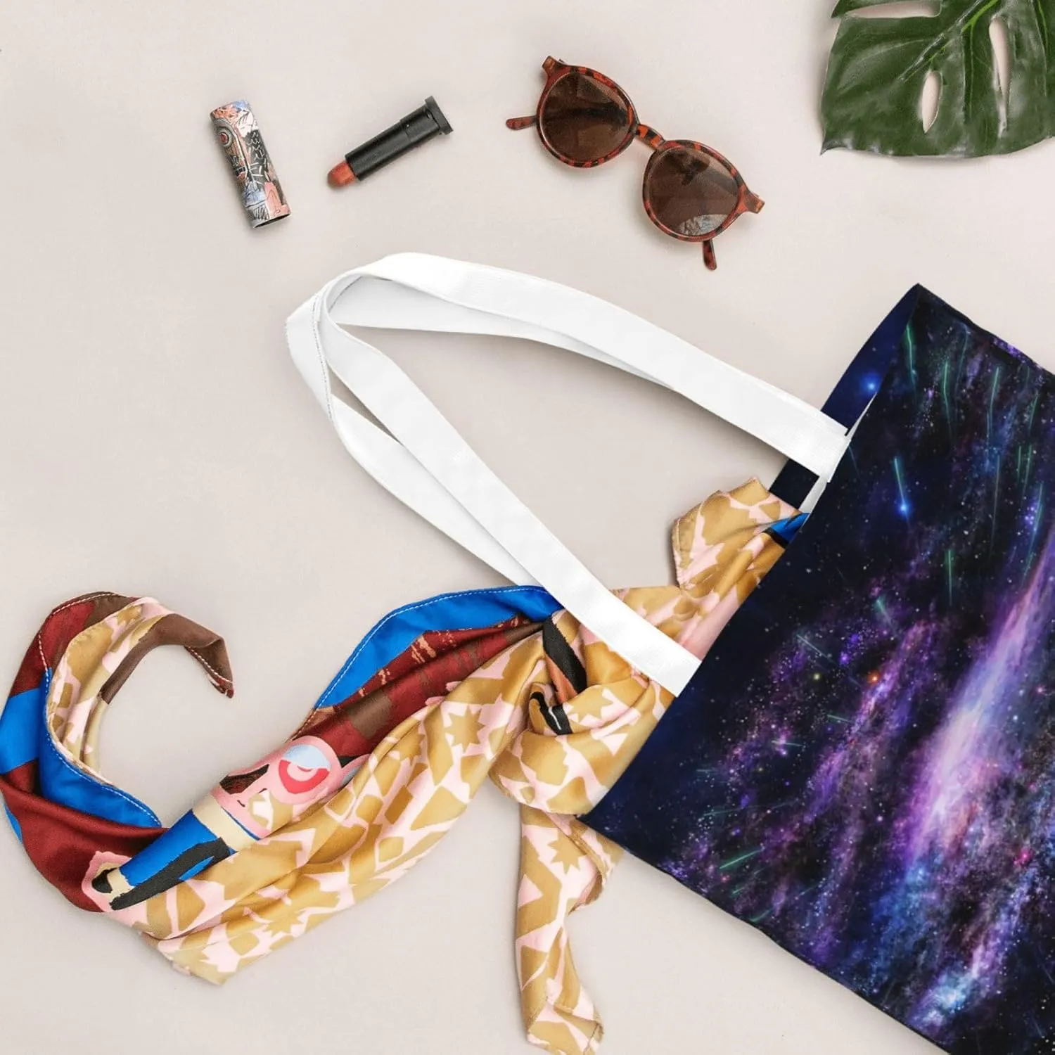 Starry Sky Wallpaper Tote Bag Reusable Shoulder Tote Bag For Women Lady Vacation, Shopping, Work