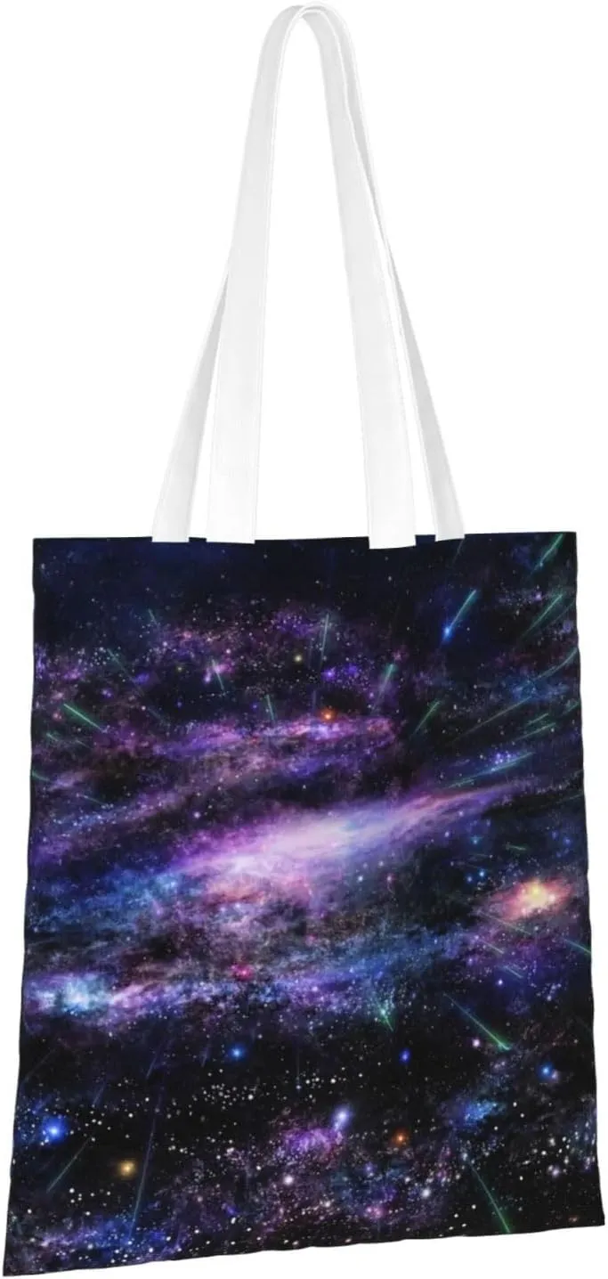 Starry Sky Wallpaper Tote Bag Reusable Shoulder Tote Bag For Women Lady Vacation, Shopping, Work