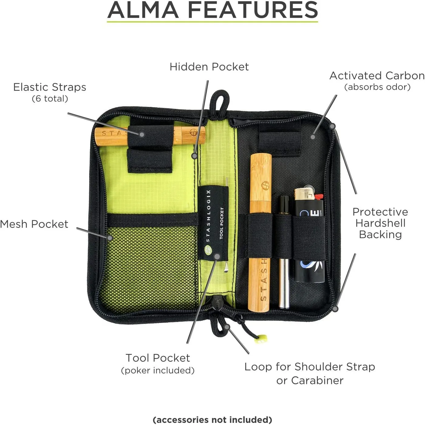 STASHLOGIX Smell Proof Case: The Alma (Burgundy)