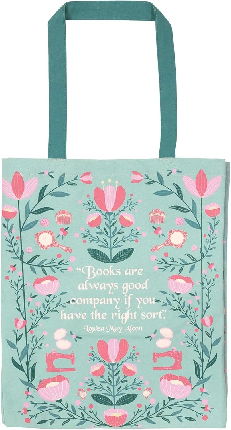Steel Mill & Co Cute Canvas Tote Bag for Book Lovers, Bookish Reusable/Foldable Bag for Work/Groceries