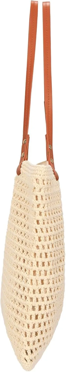 Straw Bags For Women | Travel Straw Handbag Totes Bag | Fashion Woven Summer Handmade Shoulder Bag