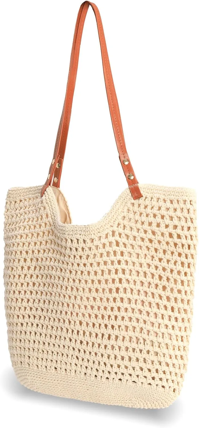 Straw Bags For Women | Travel Straw Handbag Totes Bag | Fashion Woven Summer Handmade Shoulder Bag