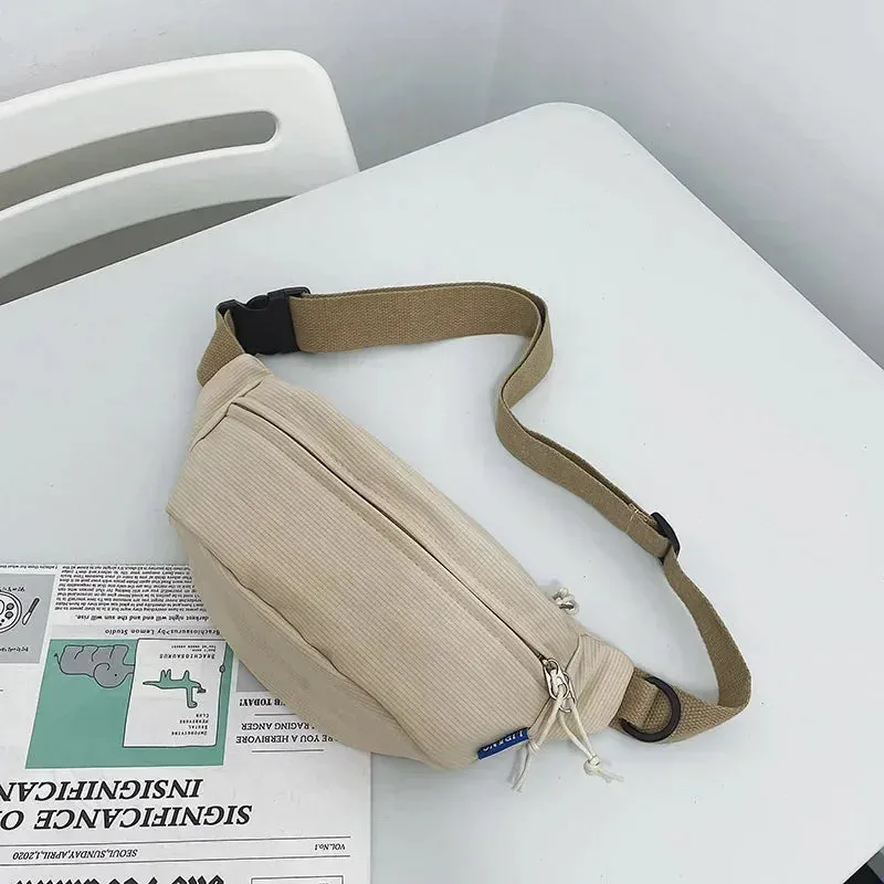 Street Style Waist Bag Hip Pack Woman Nylon Fanny Pack Fashion Shoulder Crossbody Chest Bags Unisex Hip Hop Belt Bag Waist Packs