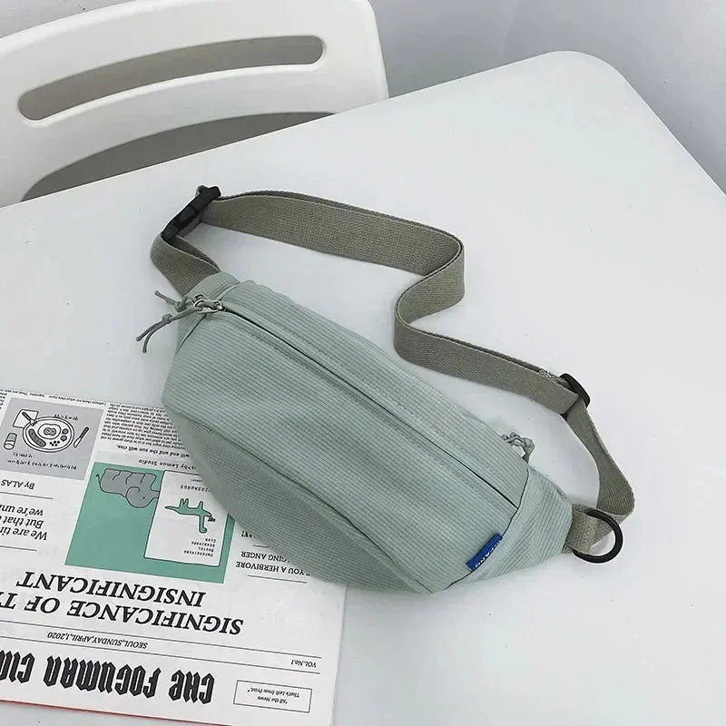 Street Style Waist Bag Hip Pack Woman Nylon Fanny Pack Fashion Shoulder Crossbody Chest Bags Unisex Hip Hop Belt Bag Waist Packs