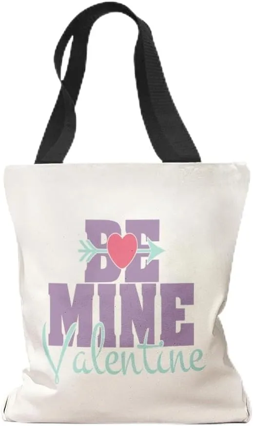 Style In Print Canvas Tote Reusable Shopping Bag Be Mine Valentine Holidays and Occasions Valentines Day Be Mine