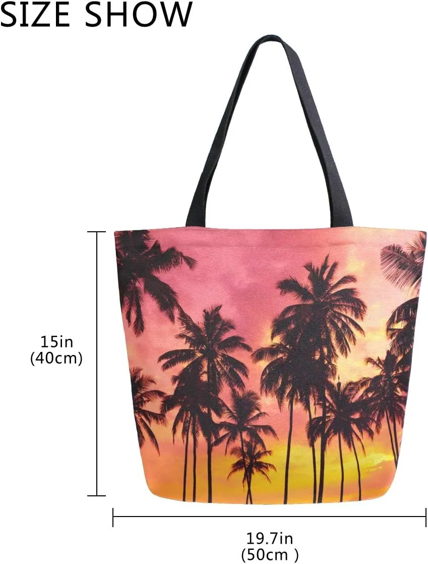 Stylish Cute Pattern Extra Large Shoulder Tote Bag for Beach Travel Weekender Gym Grocery Shopping