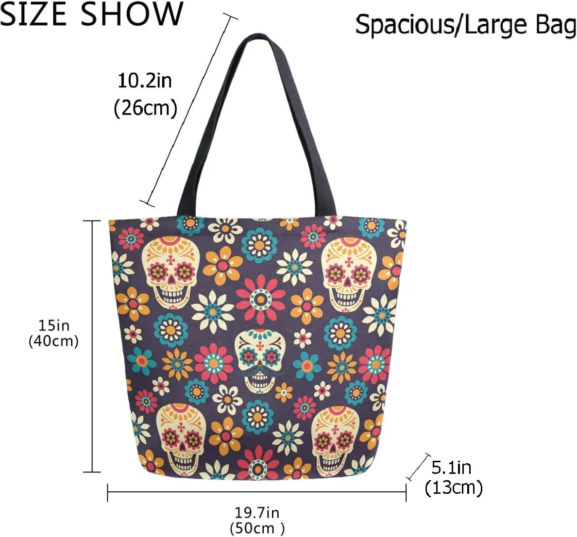 Stylish Print Extra Large Shoulder Tote Bag for Beach Travel Weekender Gym Grocery Shopping…